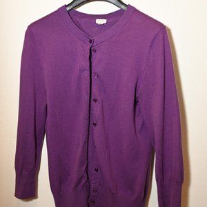 J. CREW women's purple cardigan